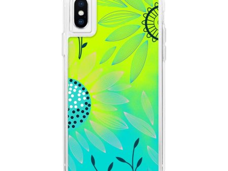 Floral Green Neon Sand Glow Case For Discount