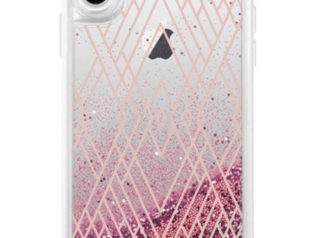 Asthetic Borders Pink Snow Globe Glitter case for iPhone Online Sale