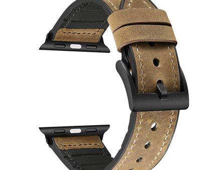 Leather Watch Band Compatible with All Apple Watch Series Hot on Sale