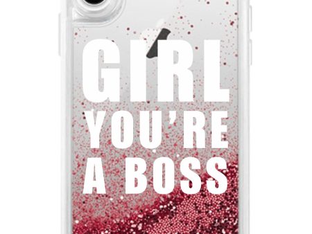 Boss Glitter Rose Snow Globe Glitter case for iPhone Sale