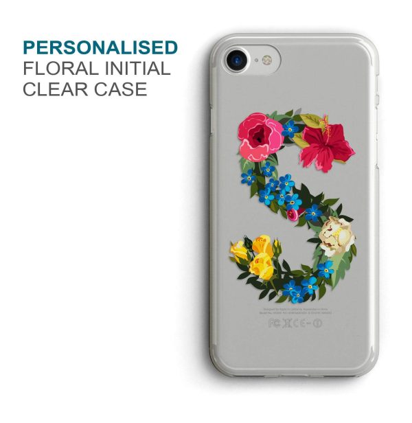 Floral Initial Custom Phone Cover - COD Not Available Online Sale