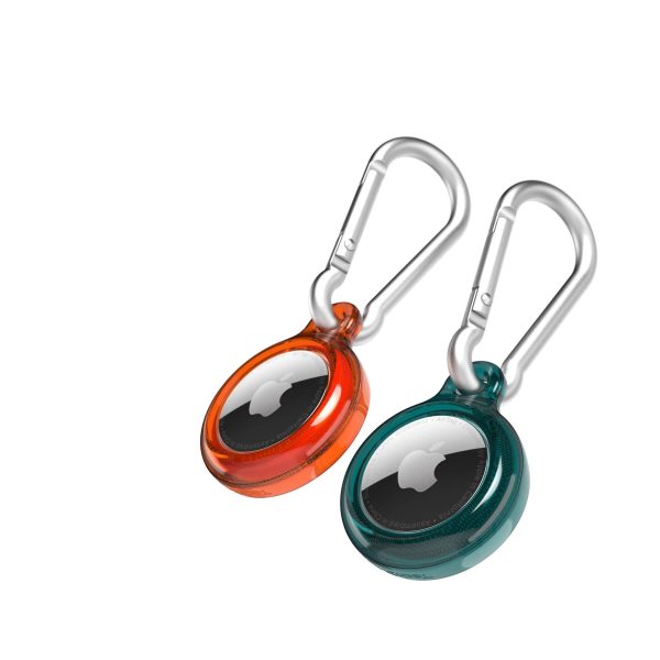 Evo Pop - Apple AirTag Case Bundle (x2) - Tangerine and Verdigris Online now