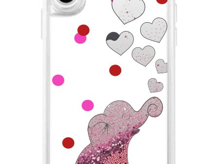 Baby Elephant Pink Snow Globe Glitter case for iPhone Online Hot Sale