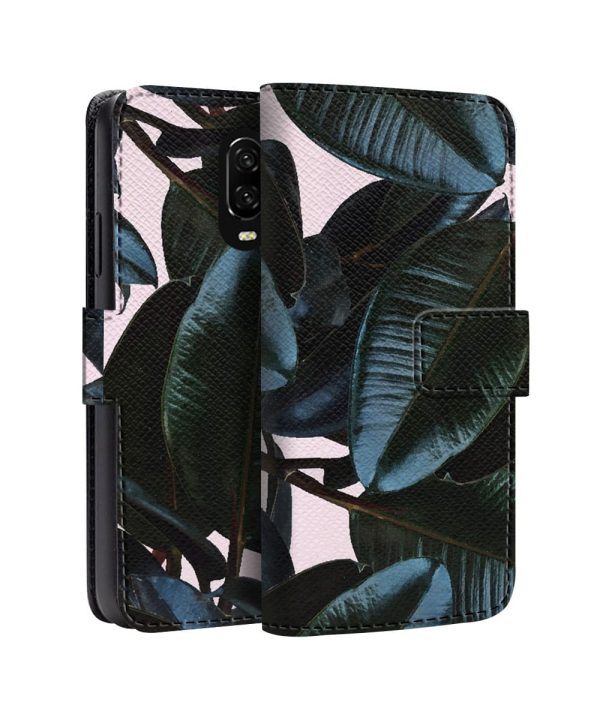 Dark Tropical Leaves Flip Case for OnePlus on Sale