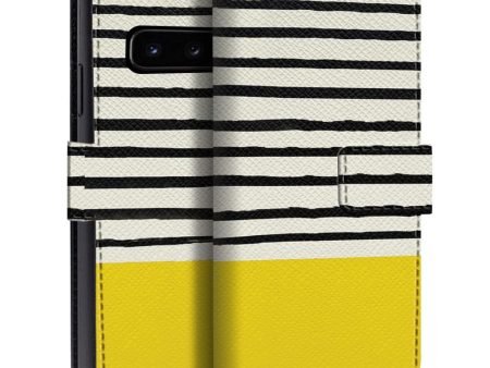 Classic Stripes Texture Flip Case for Samsung on Sale