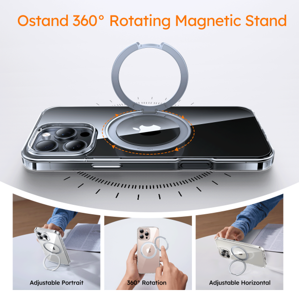 Ostand R 360° Rotated Stand MagSafe Case for iPhone 16 on Sale