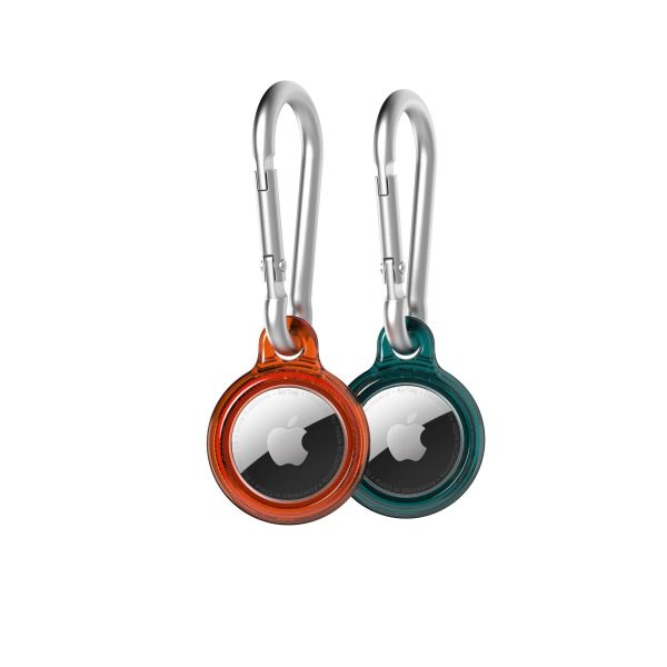 Evo Pop - Apple AirTag Case Bundle (x2) - Tangerine and Verdigris Online now