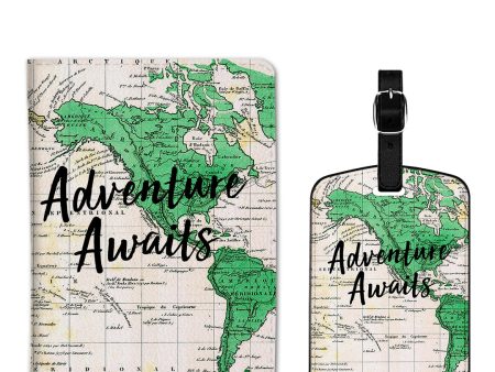 Adventure Awaits Passport & Luggage Tag Combo Online now