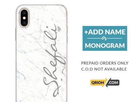 White Marble Custom Phone Cover - COD Not Available on Sale