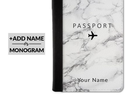 White Marble Custom Passport Cover For Sale