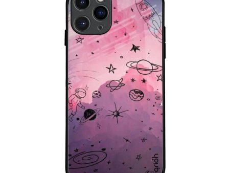 Space Doodles Glass Case for iPhone 11 Pro Fashion