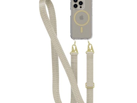 FlexQuartz - Apple iPhone 15 Pro Case MagSafe® Compatible with Cross-Body - Gold Online Sale