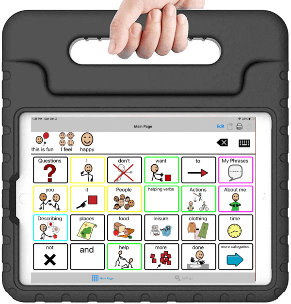 Speech Tablet with a 10.2″ Apple tablet, TalkTablet PRO Speech app, and Carrying Case - SALE PRICE!! Online