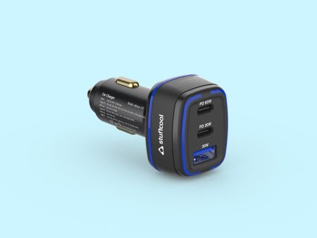 Ultimus 115W Three Port Car Charger With 65W Type C PD PPS Port, Type C 20W Port and Type A QC3.0 Port Sale