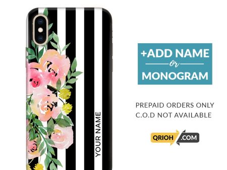 Floral Stripes Custom Phone Cover - COD Not Available Discount