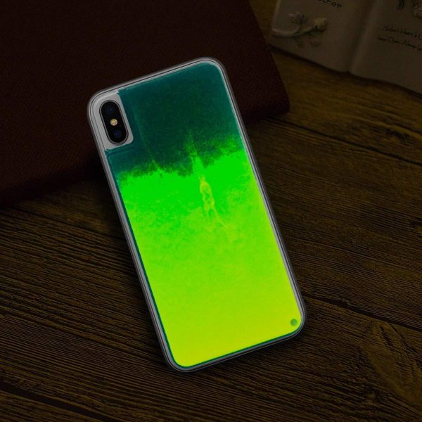 Floral Green Neon Sand Glow Case For Discount