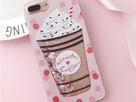 Coffee Glitter Case Fashion