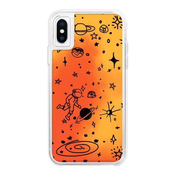 Space Orange Neon Sand Glow Case Cheap