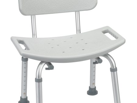 Bathroom Safety Shower Tub Bench Chair with Back, Gray Online Sale