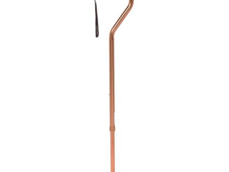 Foam Grip Offset Handle Walking Cane, Bronze For Discount