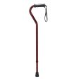 Adjustable Height Offset Handle Cane with Gel Hand Grip, Red Crackle For Discount