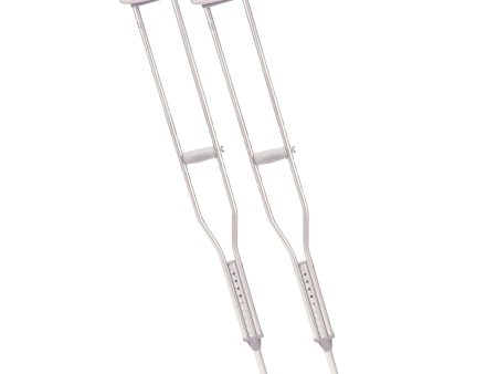 Walking Crutches with Underarm Pad and Handgrip, Tall Adult, 1 Pair Online Sale