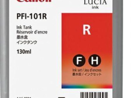 ( Expired ) Genuine Canon  0889B001AA PFI-101R Ink Tank Red Hot on Sale