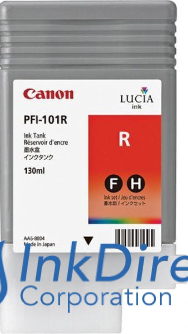 ( Expired ) Genuine Canon  0889B001AA PFI-101R Ink Tank Red Hot on Sale