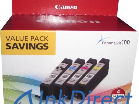 Genuine Canon 2091C005 2091C005AA  CLI-281 BK C M Y Ink Jet Cartridge Black & Color For Sale