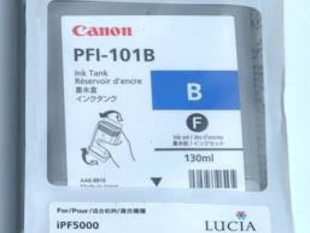 Genuine Canon  0891B001AA PFI-101B Ink Tank Blue on Sale