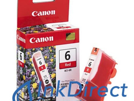 Genuine Canon 8891A003AA BCI-6R Ink Jet Cartridge Red Supply