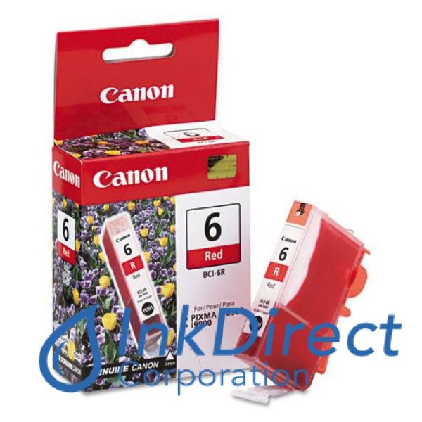 Genuine Canon 8891A003AA BCI-6R Ink Jet Cartridge Red Supply